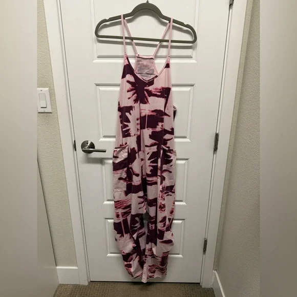 Free People Hot Shot Printed One Piece - Pink Palm - small - Picture 3 of 6